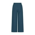 thumbnail image 5 of FAIWAD Women's Cotton Linen Wide Leg Pants Flowy Casual Palazzo Pants Summer Boho Beach Trousers with Pockets, 5 of 6