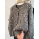 thumbnail image 4 of Suéter con lazo gris para mujer, cárdigan de punto de Mohair suave y alto con temperamento, abrigo fragante, Tops informales coreanos 2024, 4 of 5