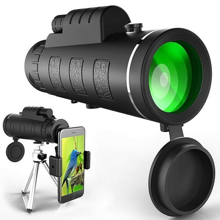 Peroptimist Monocular Telescope, HD Low Night Vision Waterproof High Power Spotting Scope with Phone Photography Adapter, Perfect for Bird watching Hiking (Best High Power Spotting Scope)