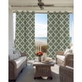 thumbnail image 4 of Green Morocco Blackout Curtains 63 Inches Long for Bedroom, Boho Farmhouse Abstract Geometric Simple Thermal Insulated Room Darkening Black Out Window Curtain Panels Grommet Drapes for Living Room, 4 of 8