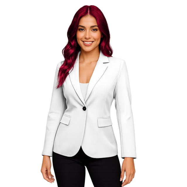 Saco clásico de Mujer Elegancia y Estilo Blanco Chica