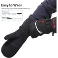 thumbnail image 4 of Savior Heat Heated Mittens Gloves for Men Women, 7.4V Rechargeable Electric Battery Heating Gloves, Winter Gloves for Ski Snowboarding Hunting Fishing, 4 of 11