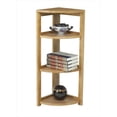 thumbnail image 1 of 34 In. High Corner Folding Bookcase - Medium Oak, 1 of 1