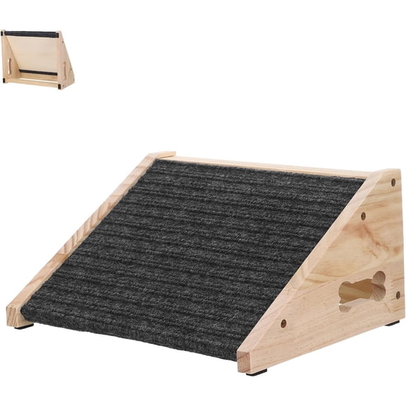 HaCpiu Non-Slip Wooden Pet Ramp and Stairs for Bed Sofa Couch Indoor Outdoor Dog Ramp for Elderly Dogs and Cats Stable Puppy Steps Ladder