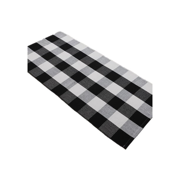 Monstrate Alfombrilla de tela para puerta, portátil, lavable, de repuesto, a cuadros trenzados, Rectangular, estilo Simple moderno, alfombrilla para Decoración del hogar Monstrate HA066966-00