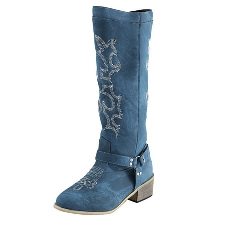 

Ladies Fahion Dress Tall Boots Cowboy Boots for Women Pull On High Heel Riding Boots for Women Classic Western Boots Knee High Cowgirl Boots
