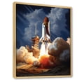 thumbnail image 2 of Designart "Revelation of the Rocketship II" Rocketship Floater Framed Wall Decor, 2 of 7