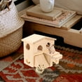 thumbnail image 5 of unbranded Casa Para Y Hamster En Madera Con Doble Nivel Resistente Y Color Amarillo, 5 of 5
