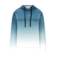 thumbnail image 3 of Womens Oversized Hoodies Fleece Gradient Hooded Sweatshirts Pockets Casual Loose Long Sleeve Pullover Top with Hood (Light Blue XL), 3 of 5