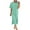 Mint Green, variant on Diufon Casual Womens Maxi Dresses Summer Solid Color Dress Round Neck Short Sleeve Dress