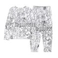 thumbnail image 4 of LIIPEE Halloween Graphic Pajamas For Boys Long Sleeve Tees And Pants Pajama Set 2 Piece Kids Autumn Comfortable Cute Everyday Sleepwear,5-6 Years, 4 of 4