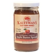 Kauffman's Fruit Farm Homemade Apple Butter Spread, No Granulated Sugar Added, 8.5 Oz. Pack of 2