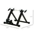 thumbnail image 3 of Soozier Folding Indoor Magnetic Bike Exercise Trainer Converter Bicycle Training Stand Home Workout Exerciser Steel (Black), 3 of 9