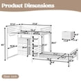 thumbnail image 2 of Harper & Bright Designs Full over Full Bunk Bed with Storage Drawers and Shelves, Metal Bunk Bed Frame with LED Lights, Ladder and Guardrail, White, 2 of 16