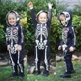 thumbnail image 5 of JAHH Children's Classic Fit Jumpsuit Toddler Baby Girls&Boys Hooded Skeleton Romper Jumpsuits Halloween Outfits Clothes for Fashion Versatile Lightweight Rompers (18-24 Months,A), 5 of 10