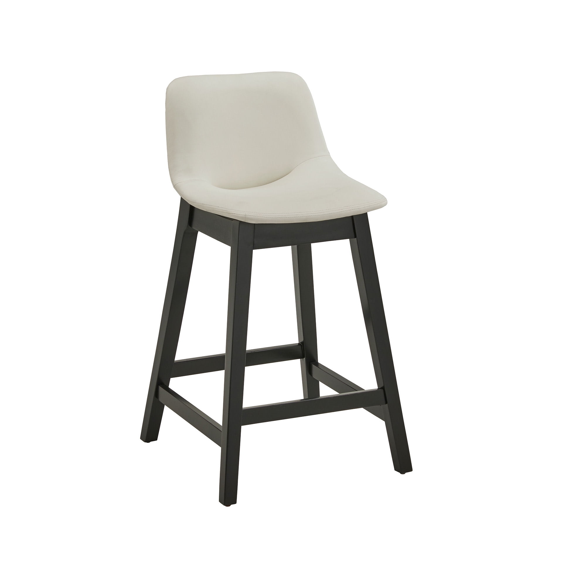 Weston Home Egleston Square Low Back Counter Height Chair, White (Set of 2)