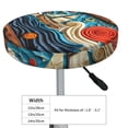 thumbnail image 4 of Naloa Whimsical Sailboat Ocean Art Round Bar Stool Cushion Cover 12-14 inch, Fits Kitchen, Office, Restaurant Chairs - {sizeName}14 inch, 4 of 7