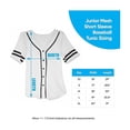 thumbnail image 2 of Disney Women's Baseball Jersey, Printed Cartoon Mickey Mouse Baseball Shirt White Black – XL, 2 of 7