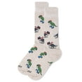 thumbnail image 6 of MeMoi Men's Skiing and Skating Dinosaurs Bamboo Blend Novelty Crew Sock - Mens - Male, 10-13, Ivory, 6 of 7