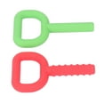 thumbnail image 4 of 2 juguetes masticables de mano con la letra D de silicona, juguetes sensoriales para la dentición para niños autistas., 4 of 14