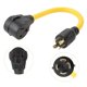 thumbnail image 2 of NEMA L14-30P To 6-50R Generator Welder Cord 4 Prong To 3 Prong Generator 125/250V Heavy Duty Welder Adapter, 2 of 4