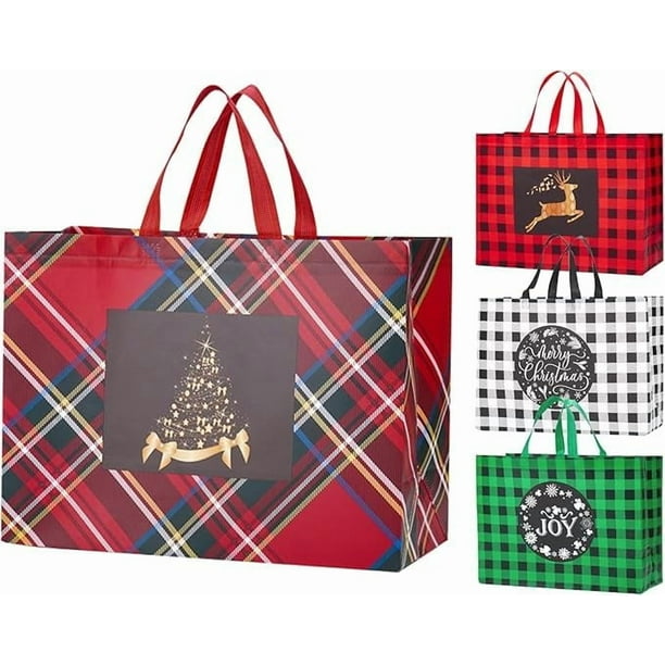 Bolsas de regalo de Navidad Fayayuan extra grandes, 24 unidades, 43 x 32 x 18 cm
