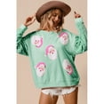 thumbnail image 5 of Sudaderas con capucha de retazos de purpurina para mujer, camiseta Vintage Harajuku, ropa de calle delgada de manga larga, ropa de Navidad, Top de otoño e invierno, 5 of 5