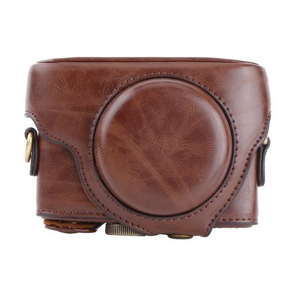FYBTO PU Leather Case for Sony RX100 M3/M4 Camera Cover Protective Bag with Strap (coffee)-090601