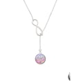 thumbnail image 2 of Delight Jewelry Silvertone Domed Multi Color NP Silver tone Elegant Infinity Lariat Necklace, 2 of 4