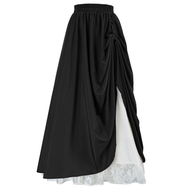 Women Vintage Skirts Pleated Long Skirt Double Layer Dress Elegant Elastic High Waisted Dresses - Walmart.com Women Vintage Skirts Pleated Long Skirt Double Layer Dress Elegant Elastic High Waisted Dresses - Walmart.com