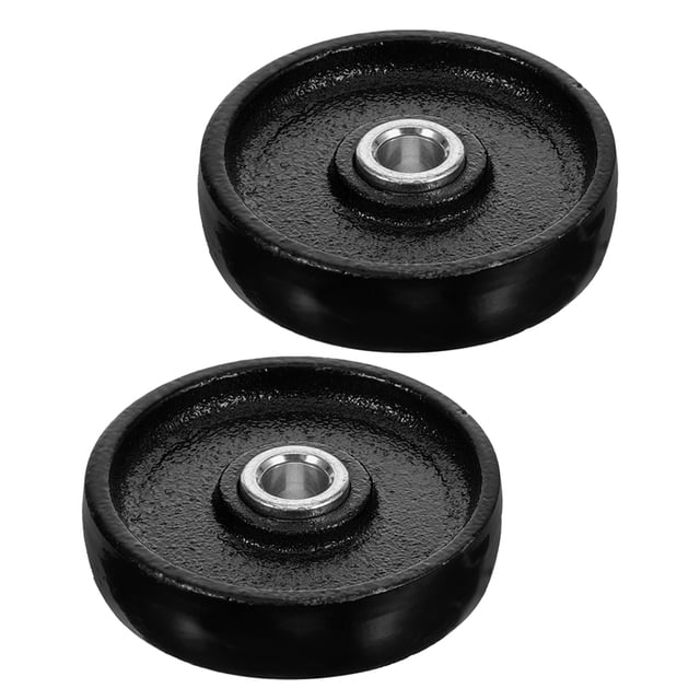 Phenofice 2Pcs Replacement Trailer Jack Wheel Black for Hydraulic Jack Enhancing Stability and Support