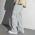 thumbnail image 2 of Sweatpants For Boys 5-15 Years Wide Leg Sweatpants Soft Active and Basic Open-Bottom Baggy Pants with Pockets Kids Sweatpants Size 6-7 Years, 2 of 7