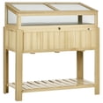 thumbnail image 1 of Outsunny Raised Garden Bed with Cold Frame Greenhouse and Storage Shelf, 1 of 10