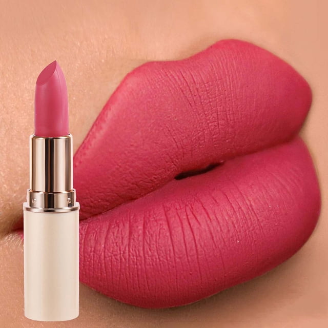 Fiudx Lápiz Labial Mate, Color Aterciopelado de Larga Duración, Fórmula Hidratante Antiadherente, Textura Suave, Ideal para Maquillaje de Fiesta o Boda, Ideal para Uso En Salón o En Casa, 3,2 G