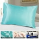 thumbnail image 4 of Funda de almohada de satén suave y sedoso 100% poliéster, ideal para cabello y piel con cremallera (51 * 76 cm * 2 piezas), 4 of 8