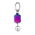 thumbnail image 1 of Llavero retráctil con soporte para tarjetas de identificación y cordón retráctil estable. violeta, 1 of 9