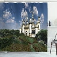 thumbnail image 1 of Ambesonne Cartoon Shower Curtain, Eagles and a Castle, 69"Wx70"L, Multicolor, 1 of 3