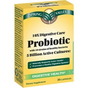 Spring Valley 10x Digestive Care Probiotic Capsules, 30 count