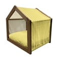 thumbnail image 2 of Yellow Chevron Pet House, Vertical Retro Chevron Motif in Yellow Color Tones, Outdoor & Indoor Portable Dog Kennel with Pillow and Cover, 5 Sizes, Avocado Green Yellow, by Ambesonne, 2 of 5