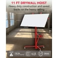 thumbnail image 3 of Yiwa Panneau de Levage pour Cloison Sèche de 11 Pieds, Panneau de Levage Roulant pour Cloison Sèche, 150lbs Robuste pour Cloison Sèche, Panneau de Levage avec Bras Télescopique Réglable à 360° et 3 Roues Verrouillables, 3 of 4