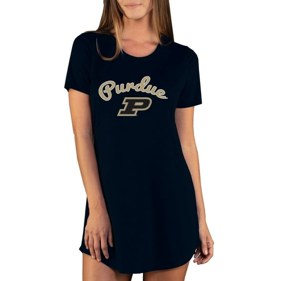 Women's Concepts Sport Black Purdue Boilermakers Marathon Nightshirt