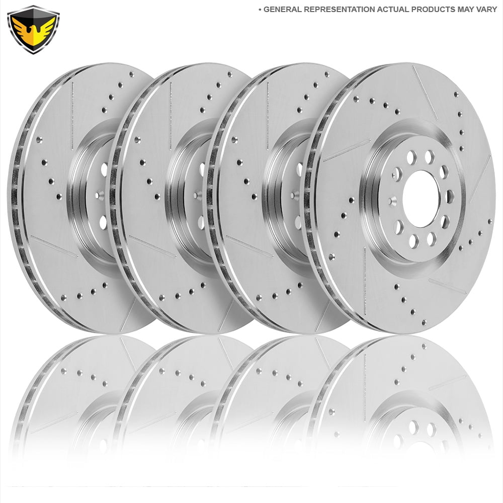 Drilled Slotted Front Rear Brake Rotors For Audi A4 B6 2004 2005 2006