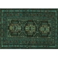 thumbnail image 1 of Ahgly Company Indoor Rectangle Persian Turquoise Blue Traditional Area Rugs, 2' x 3', 1 of 4