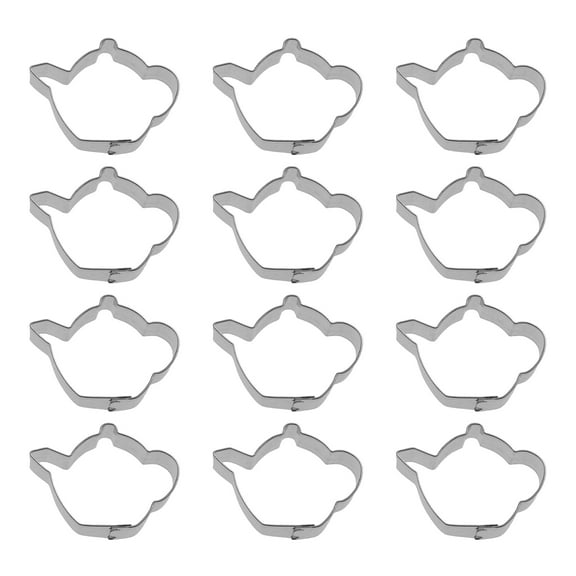 Mini Teapot Dozen Cookie Cutters 2 inches/each F5007-W12 - The Cookie Cutter Shop - Tin Plate Steel