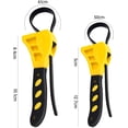 thumbnail image 3 of Adjustable Filter Strap Wrench, 2pcs 6/8" Multifunctional Filter Strap Wrench Handle Removal Tool for Mechanics and Plumbers, 3 of 5