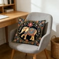 thumbnail image 4 of CaiYueKe Vintage Bohemian Elephants Series Pillow Cover Decorative Throw Pillowcase for Sofa Living Room Bedroom Home Decor Accent Cushion Polyester Fabric Soft Glossy Digital Print Modern Boho Chic, 4 of 7