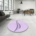 thumbnail image 4 of Ahgly Company Machine Washable Indoor Square Transitional Bright Lilac Purple Area Rugs, 6' Square, 4 of 7