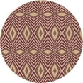 thumbnail image 1 of Ahgly Company Machine Washable Indoor Round Transitional Brown Red Area Rugs, 7' Round, 1 of 7