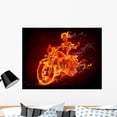 thumbnail image 1 of Fire Biker Wall Mural by Wallmonkeys Peel and Stick Graphic (36 in W x 27 in H) WM212273, 1 of 4