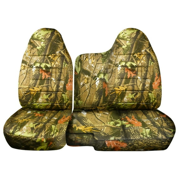 Fits 1991-1997 Ford Ranger Camo Seat Covers 60/40 Bench Solid Console:Real Tree